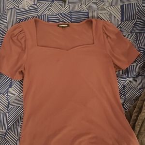 Express mauve puff sleeve top